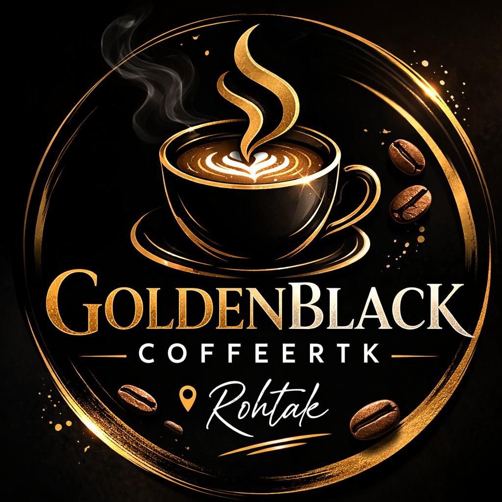 Golden black Coffee Banner